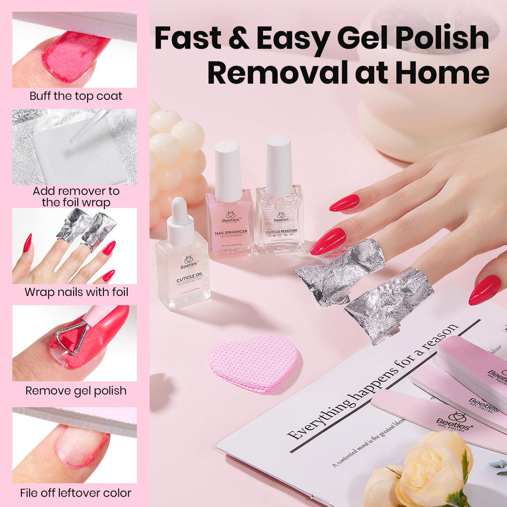 Beetles Gel Polish Remover Kit – 14pc At-Home Manicure & Nail Care Tools