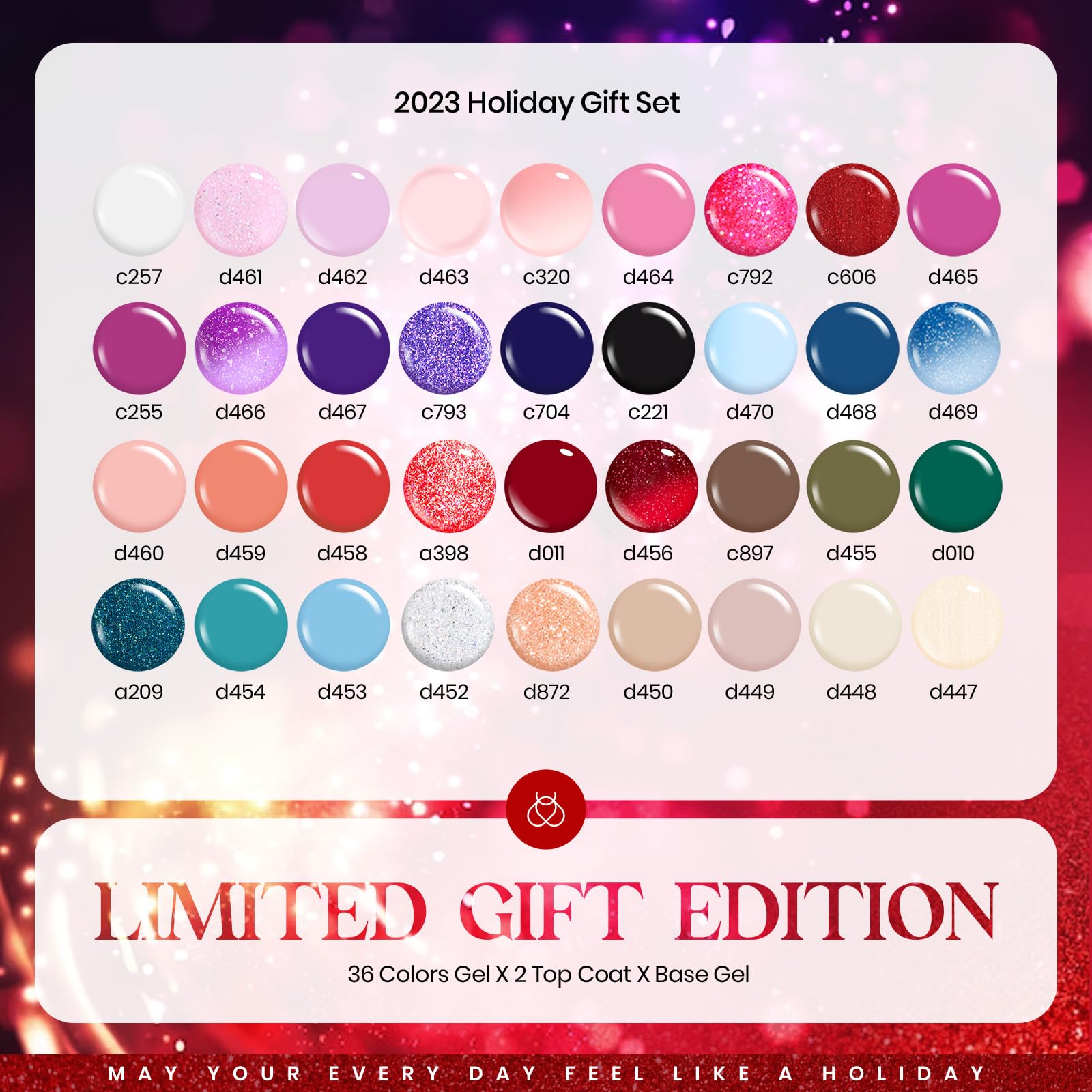 Beetles Gel Polish Set 39Pcs – 36 Colors + 3 No-Wipe Base/Top Coats for DIY Manicure