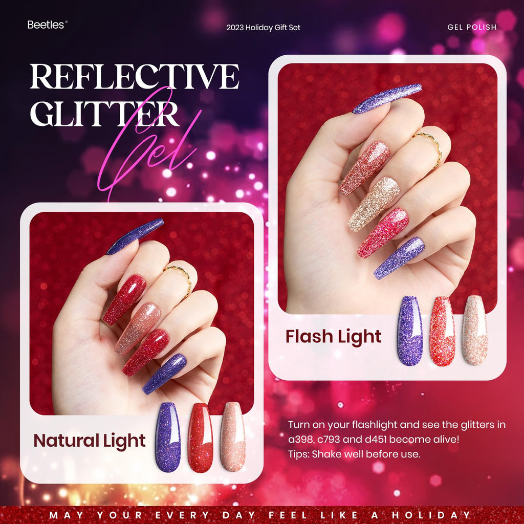 Beetles Gel Polish Set 39Pcs – 36 Colors + 3 No-Wipe Base/Top Coats for DIY Manicure