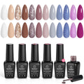 Beetles Gel Polish Set – 12 Autumn Colors (Brown, Purple, Blue) | UV/LED Cure