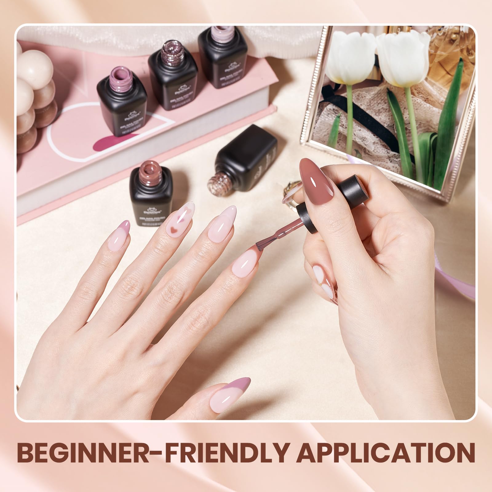 Beetles Gel Polish Set – 12 Autumn Colors (Brown, Purple, Blue) | UV/LED Cure