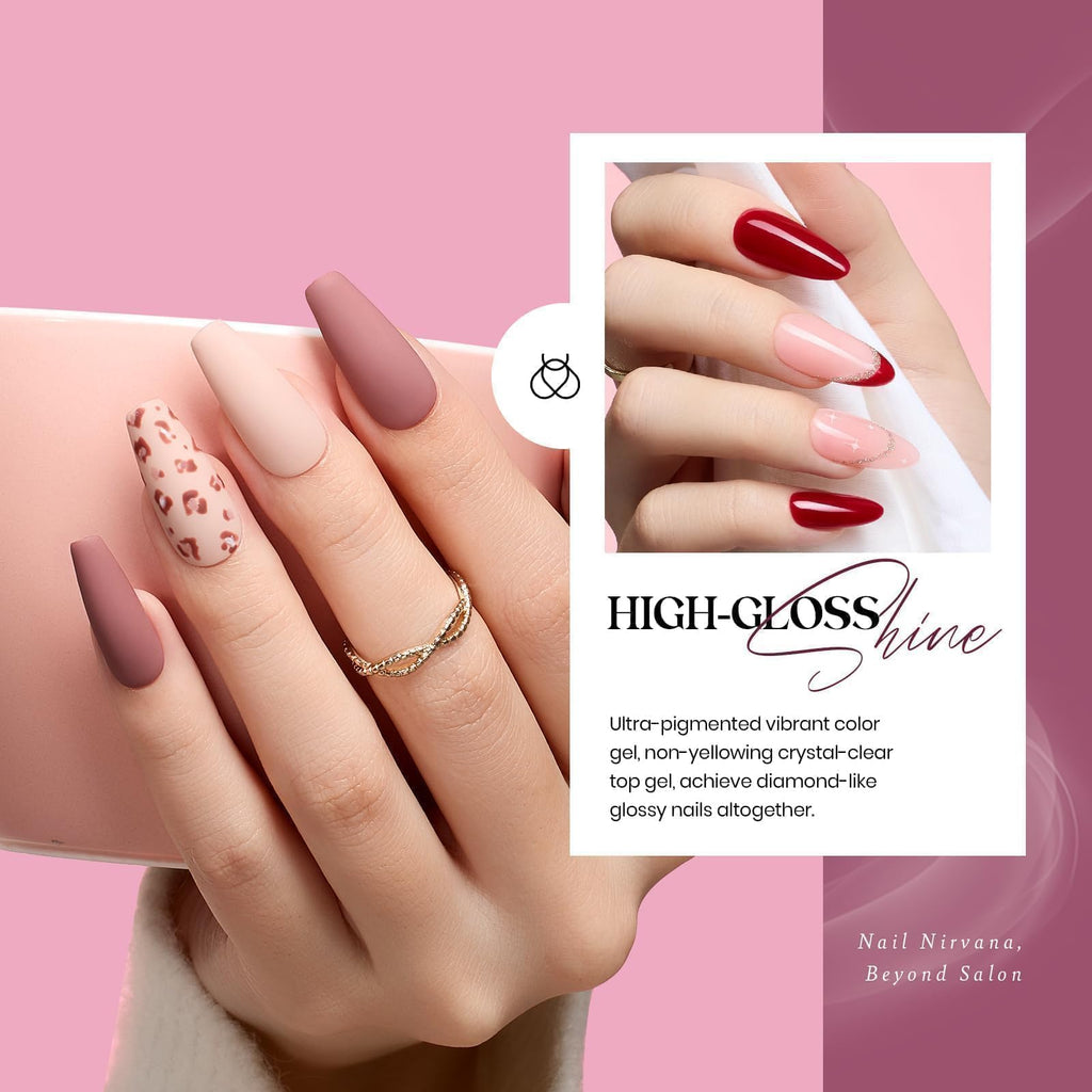 Beetles Gel Polish Set — 20 Colors Neutral Shimmer Kit with Base Coat, Matte & Glossy Top Coats, UV Lamp