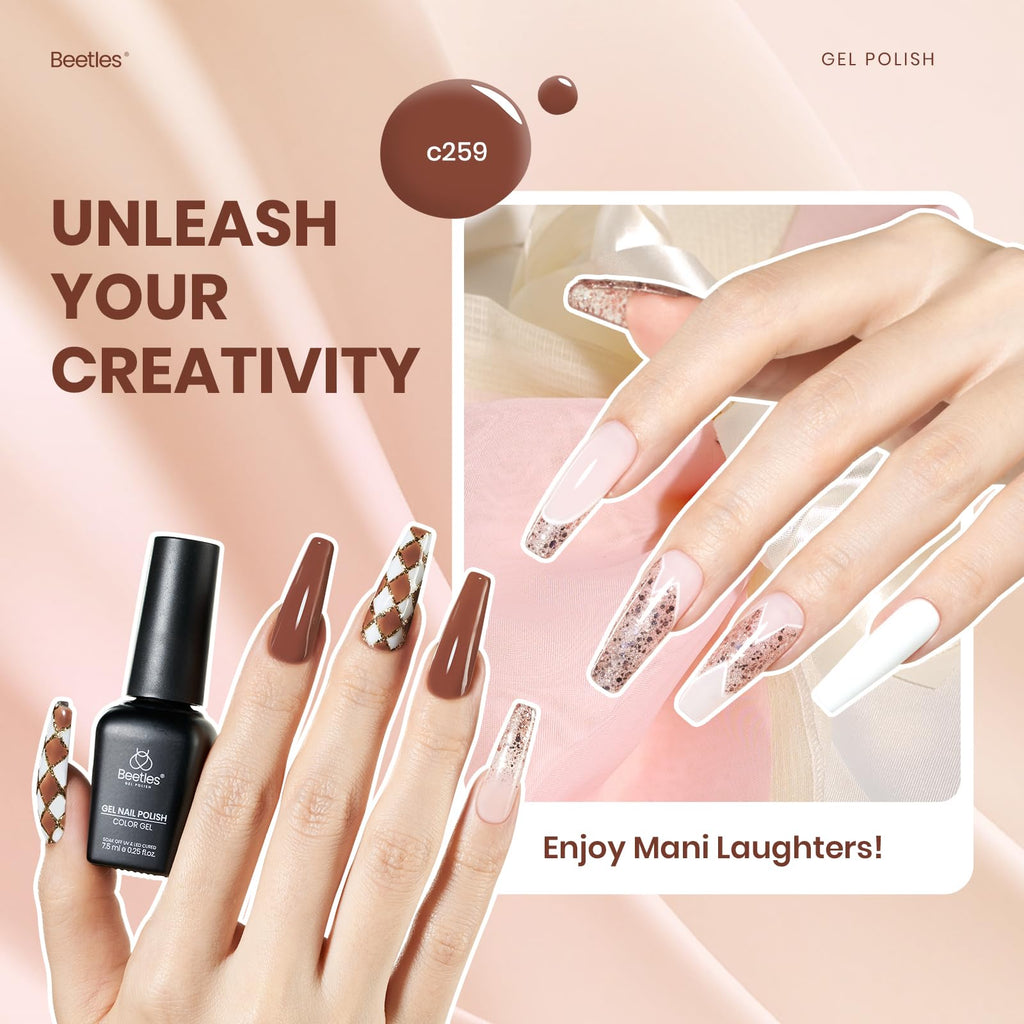 Beetles Gel Polish Set – 12 Autumn Colors (Brown, Purple, Blue) | UV/LED Cure