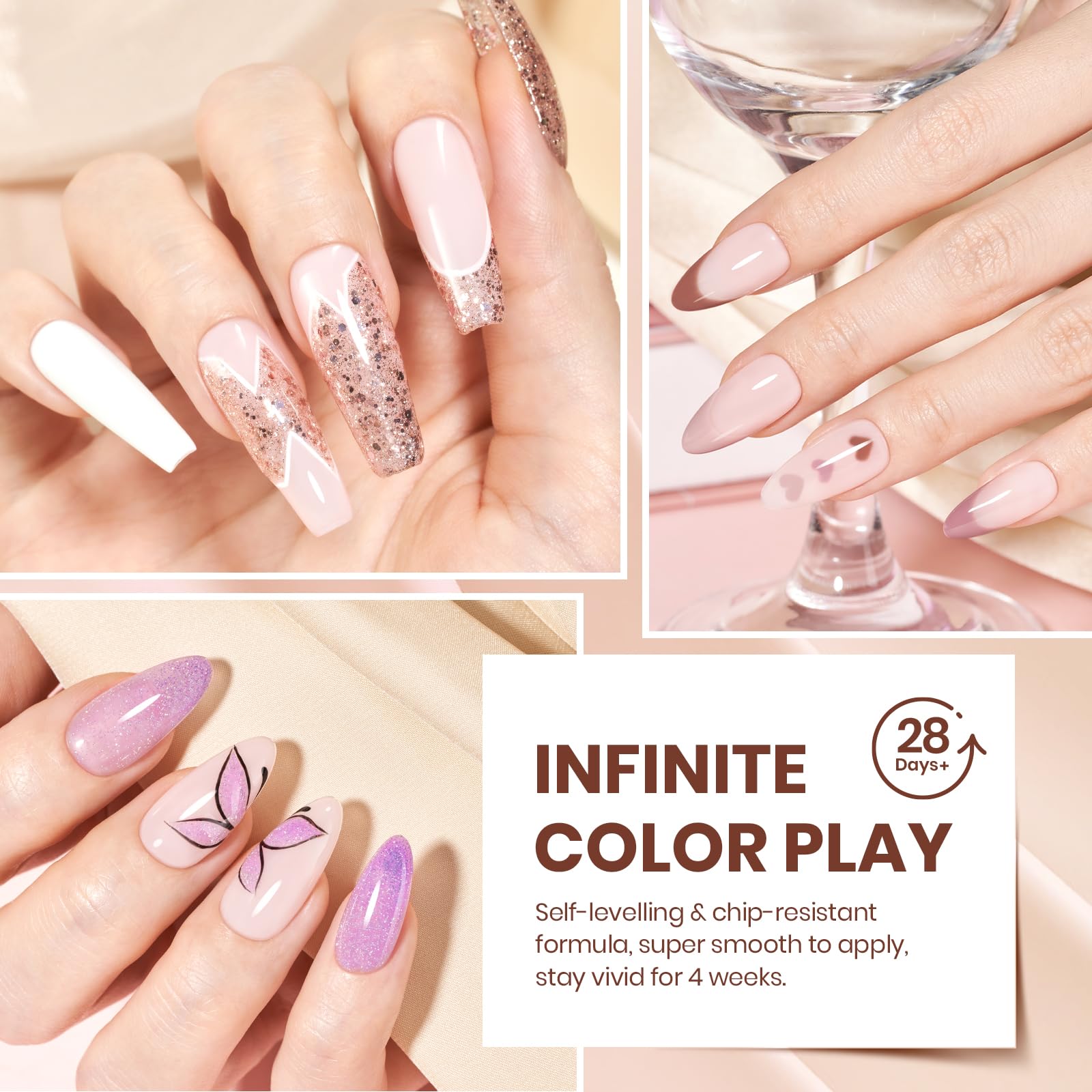 Beetles Gel Polish Set – 12 Autumn Colors (Brown, Purple, Blue) | UV/LED Cure