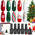 Beetles Gel Polish Set - Stain Carol Collection Holiday Nail Kit + Strengthener