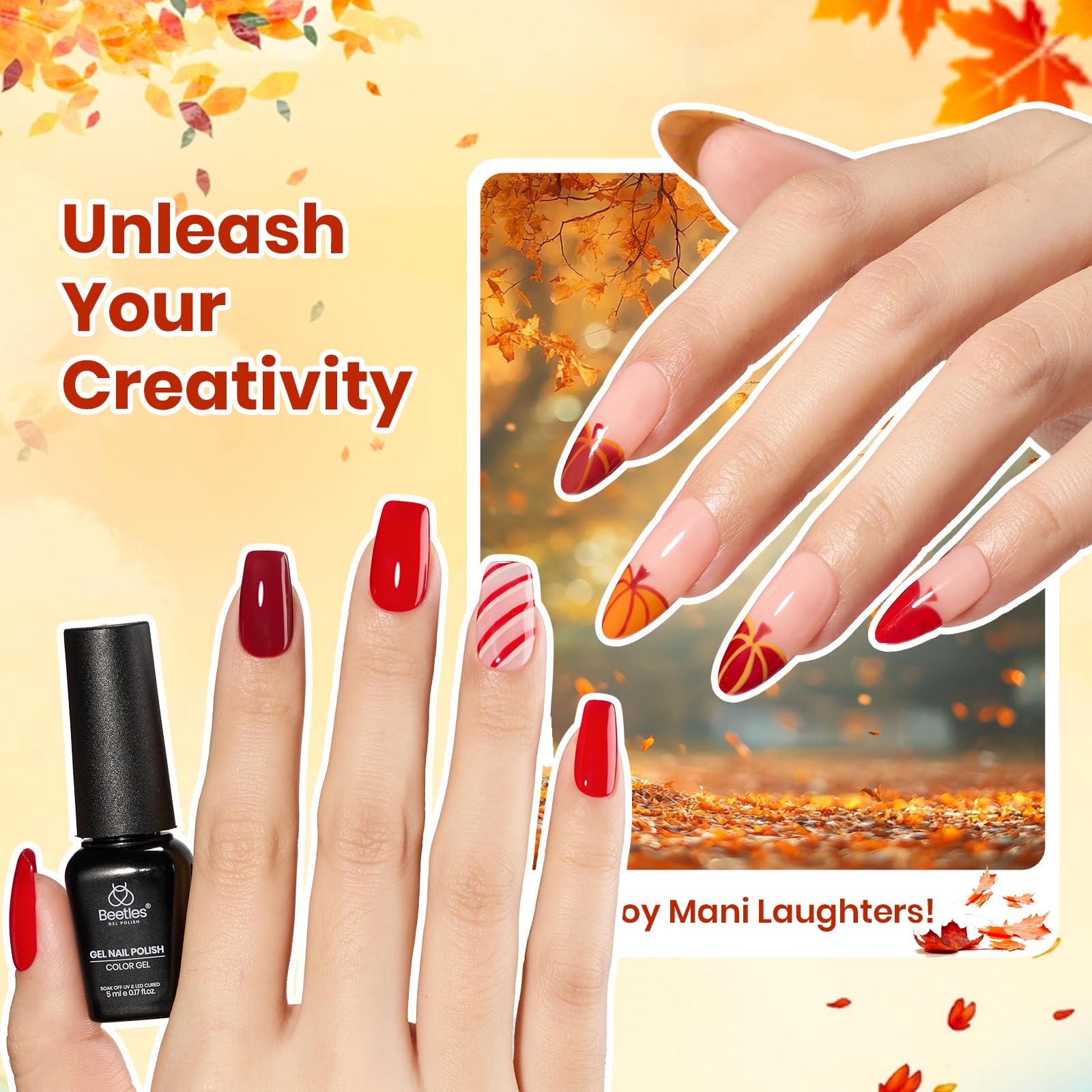 Beetles Gel Polish Set – Waltz of Leaves Collection (36 Colors) + Base & Top Coats