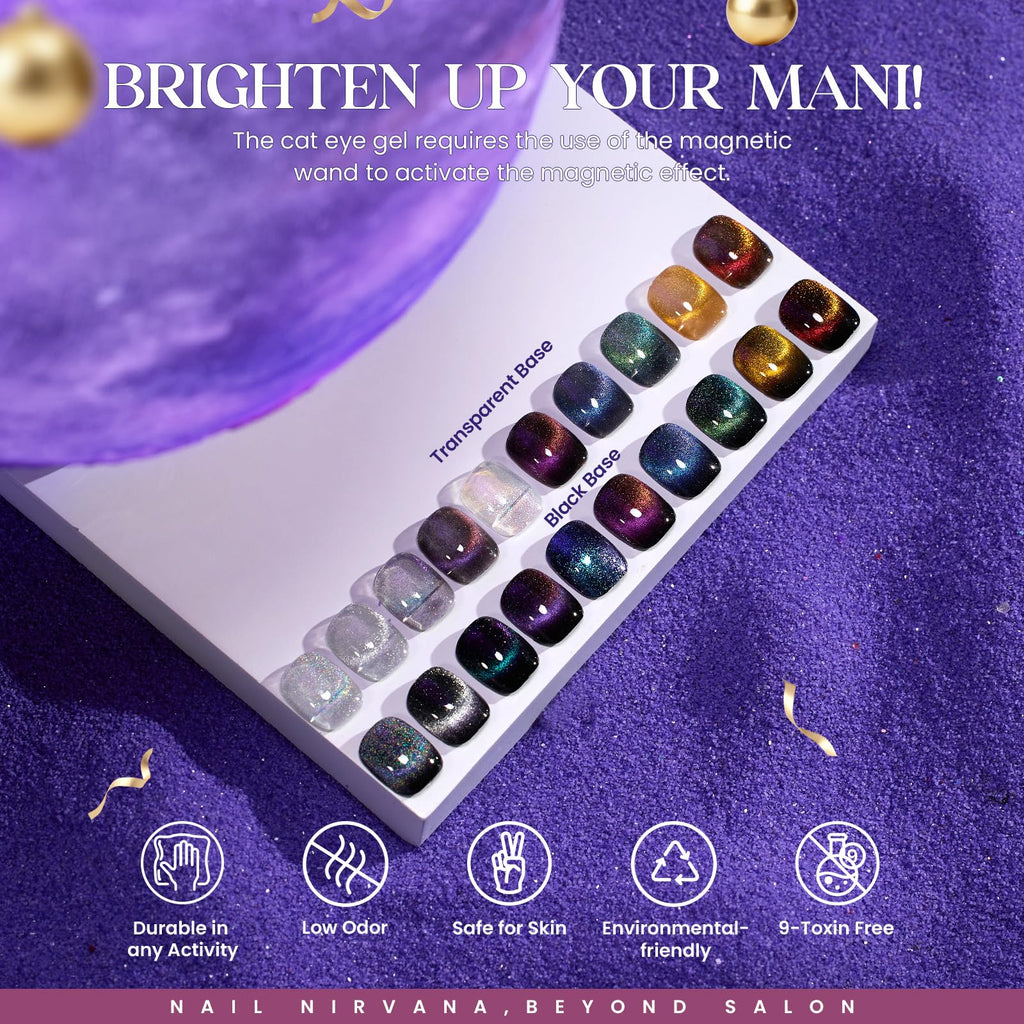 Beetles Gel Nail Polish – 39-Piece Jelly Nail Set with Glitter Colors & 3 Base/Top Coats