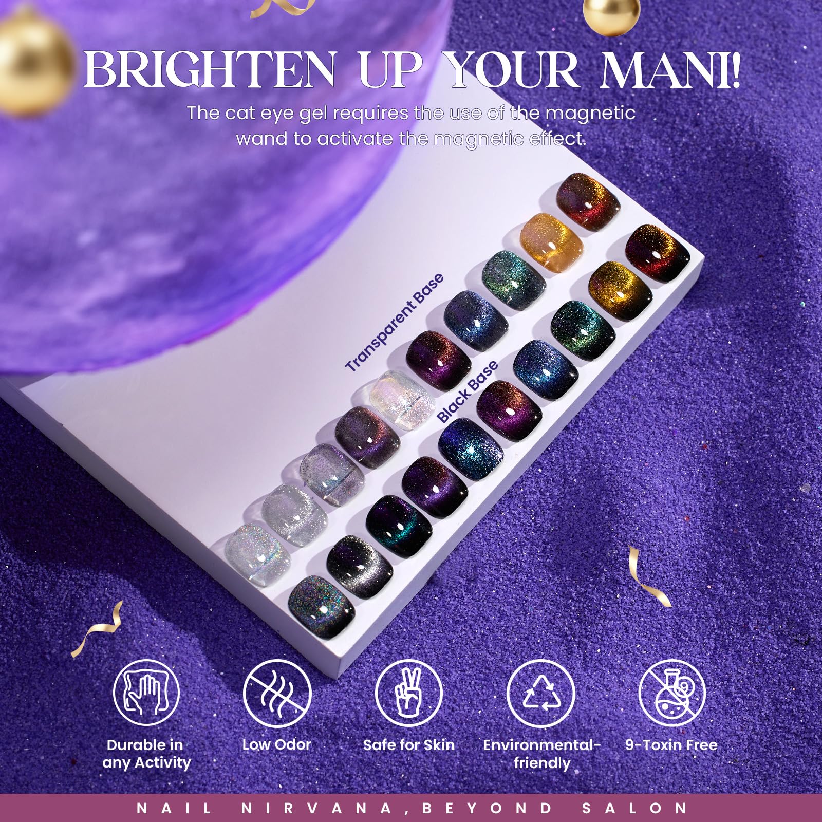 Beetles Gel Nail Polish – 39-Piece Jelly Nail Set with Glitter Colors & 3 Base/Top Coats