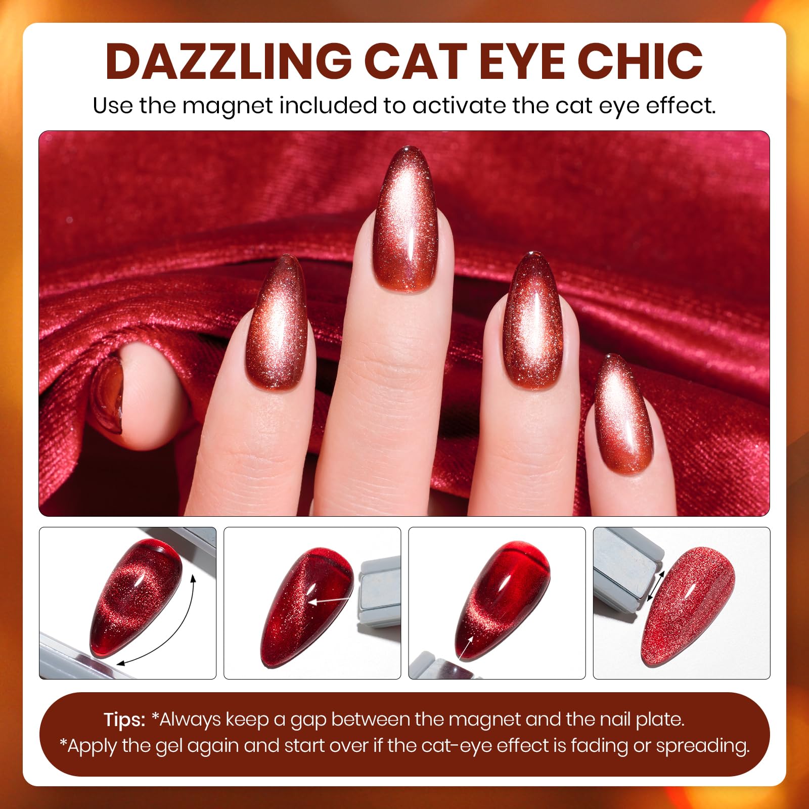 Beetles Gel Nail Polish Set – Opulent Glow Cat Eye, 20 Colors for DIY Manicures