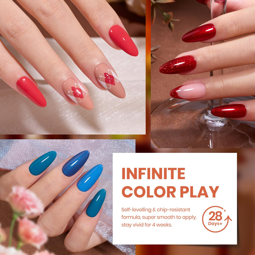 Beetles Gel Polish Set - Toy Eden 20-Color UV Gel Nail Kit with Base & Top Coats