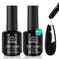 Beetles Gel Top Coat No-Wipe, 2x15ml – High-Gloss, Long-Lasting Shine for DIY & Salon