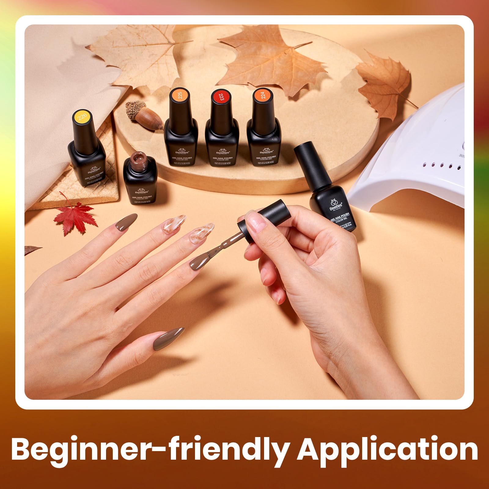 Beetles Gel Nail Polish Set – 6 Autumn Colors for At-Home Manicures