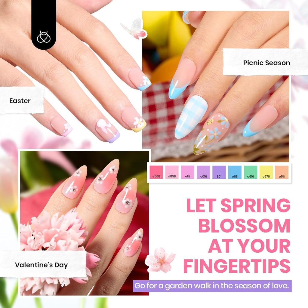 Beetles Winter Gel Nail Polish Set — 60 Colors, Base & Top Coat Kit, 8-Piece Tools, UV/LED Ready for DIY Nails