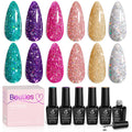 Beetles Glitter Gel Polish Kit – 6 Glitter Colors for UV/LED Nails