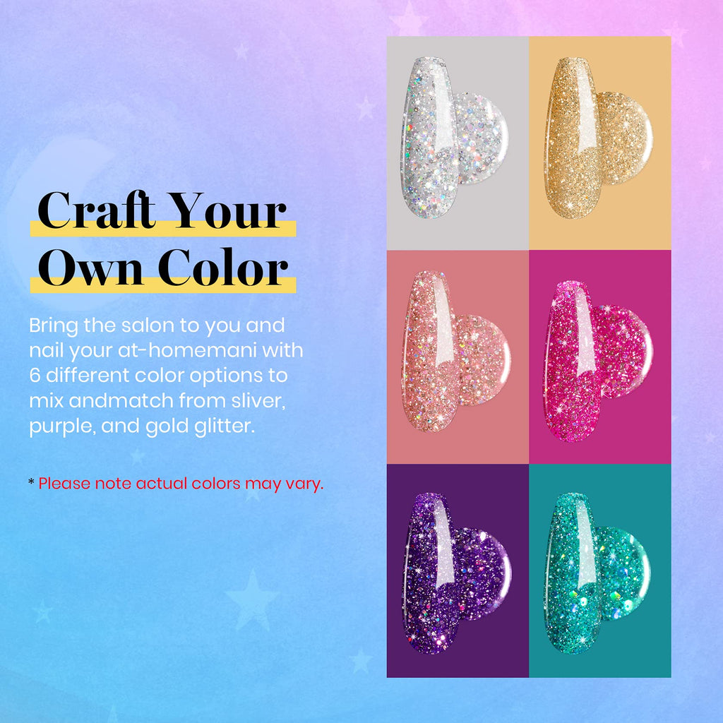 Beetles Glitter Gel Polish Kit – 6 Glitter Colors for UV/LED Nails