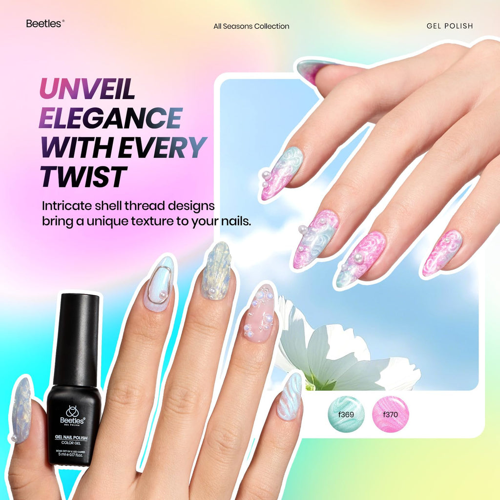 Beetles Spring Gel Nail Polish Set – 53 Pcs, 48 Colors, Base & Top Coats, Nail Magnetic