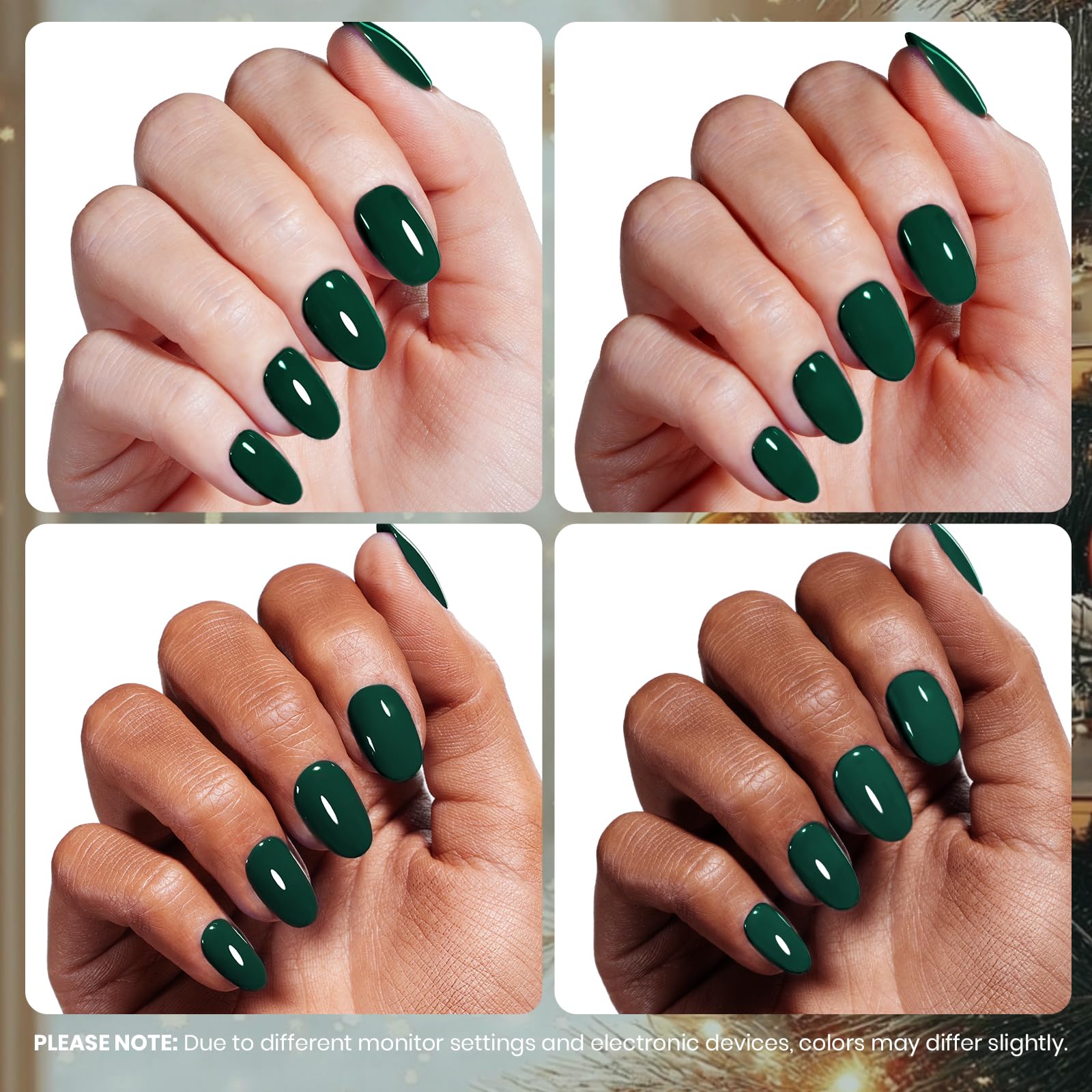 Beetles Green Gel Nail Polish 0.51oz – Forest Green, HEMA-Free, Cruelty-Free, Soak-Off UV Gel