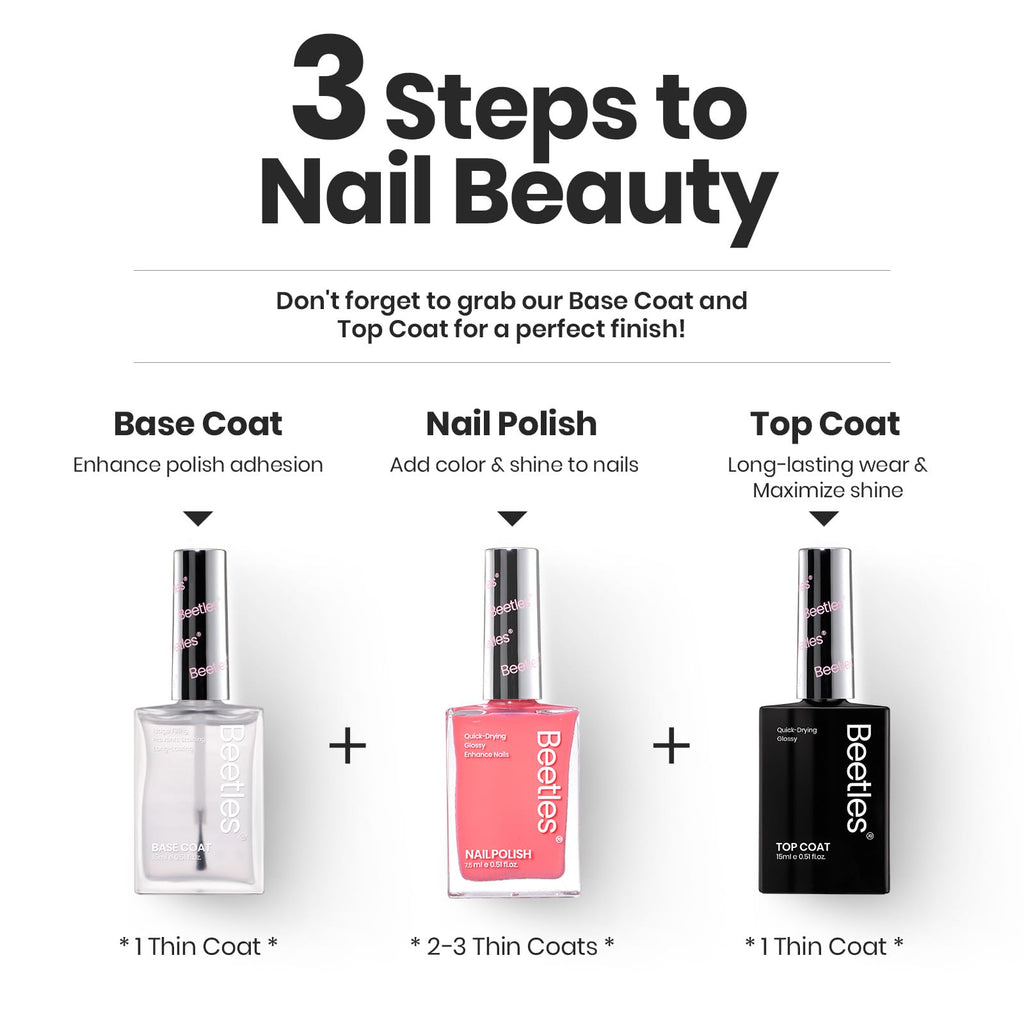 Beetles Nail Polish Set Heartbeat – 6 Colors Quick Dry Pearl Shimmer for DIY Nail Art