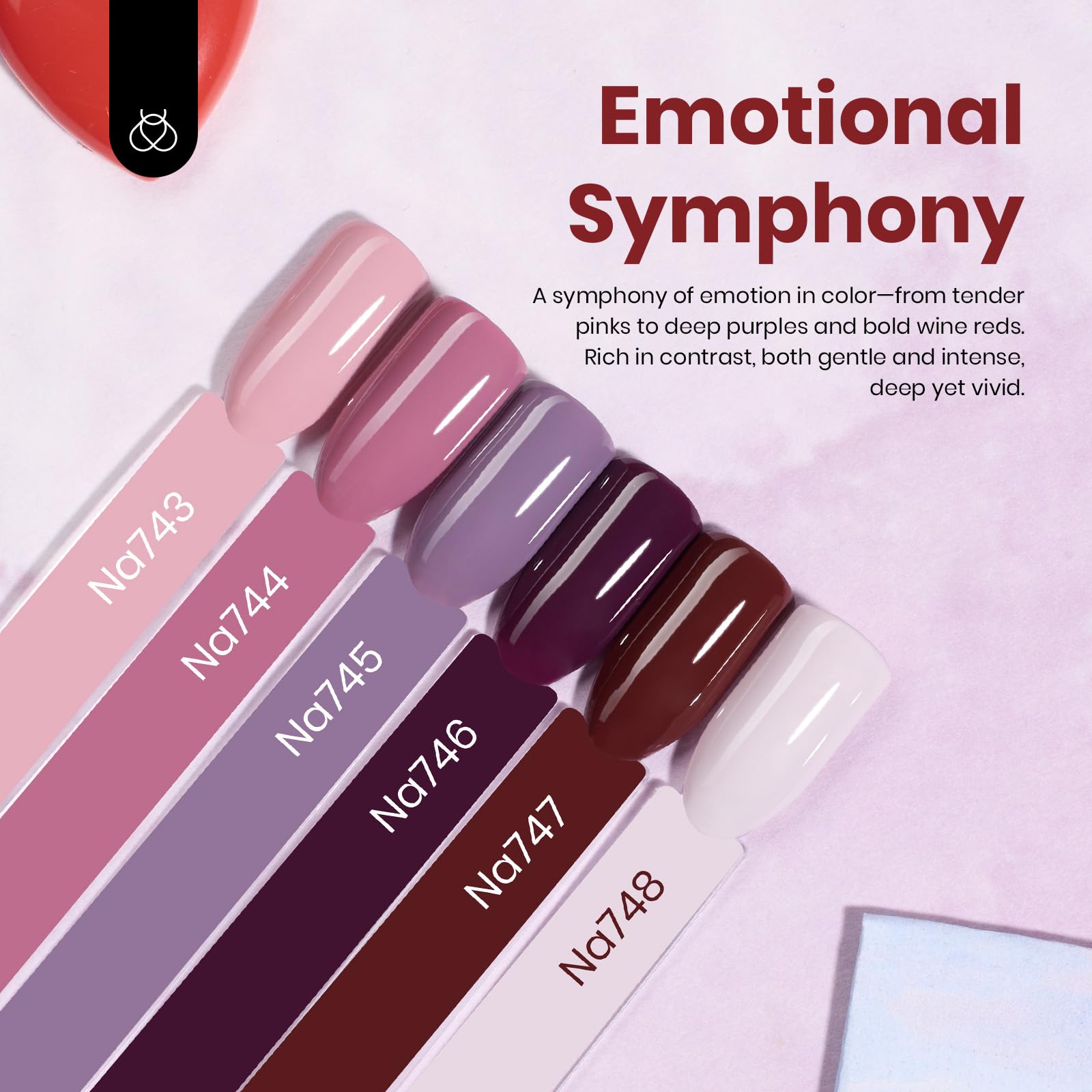 Beetles Spring Gel Polish Set — Emotional Symphony, 6 Neon Colors, HEMA-Free 15ml