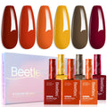 Beetles Hema-Free Gel Nail Polish Set – 6 Autumn Dusk Shades (15ml)