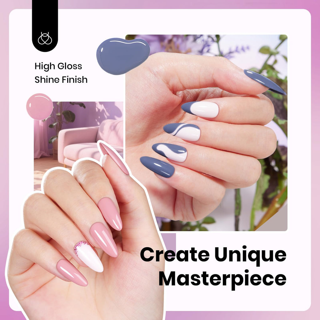 Beetles Hema-Free Gel Polish Set – 6 Pastel Colors, 15ml Each | Soak-Off UV/LED Nail Kit