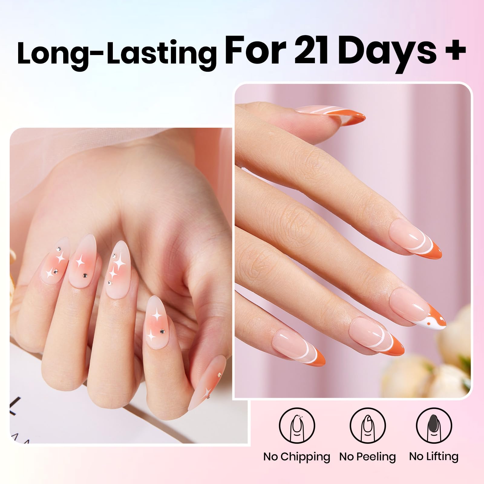 Beetles Hema Free Gel Top & Base Coat with Matte Top Coat Set – 3-Piece Gel Nail Kit for Soak-Off UV/LED