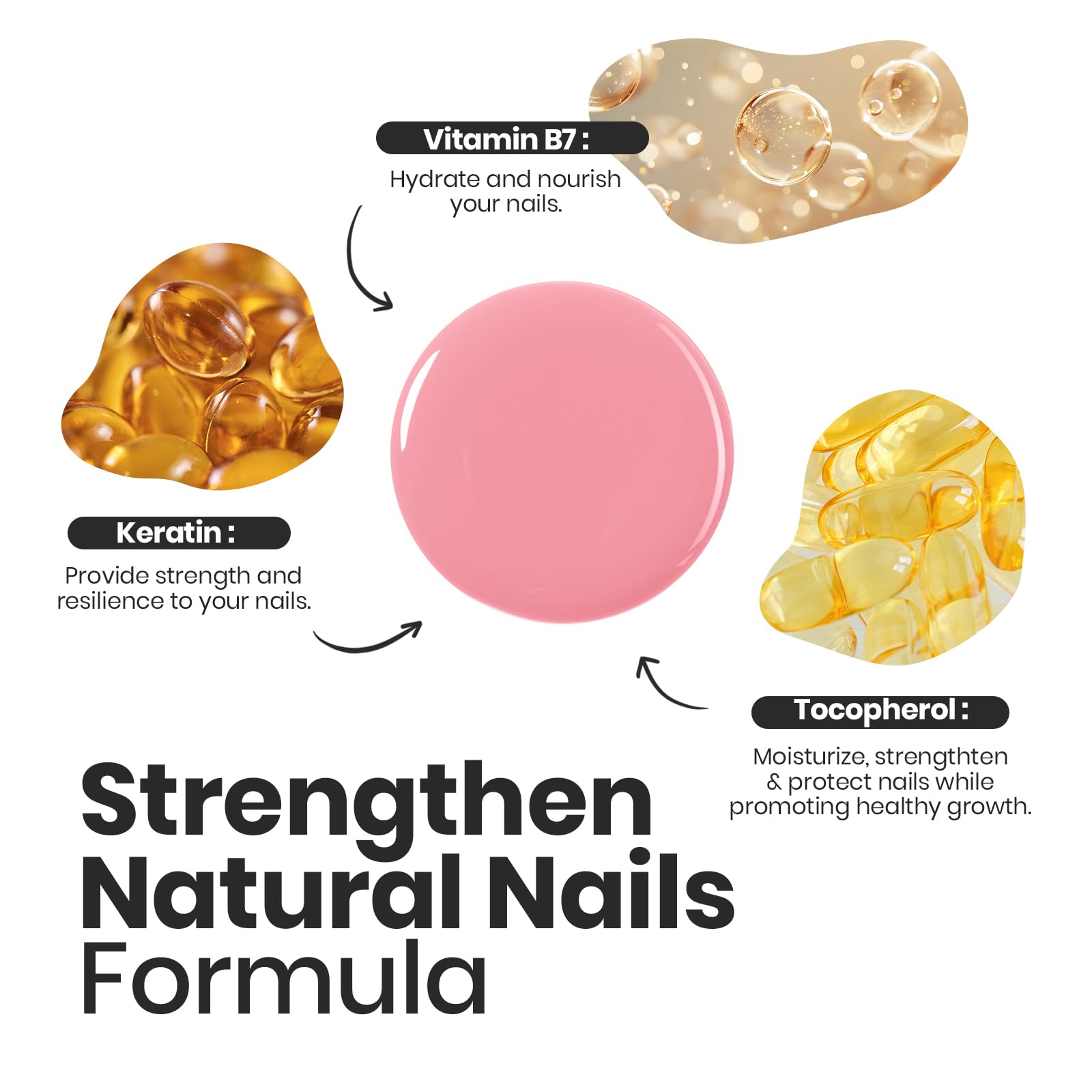 Beetles Jelly Nail Polish Set – 6 Quick-Dry Pink Nude Colors