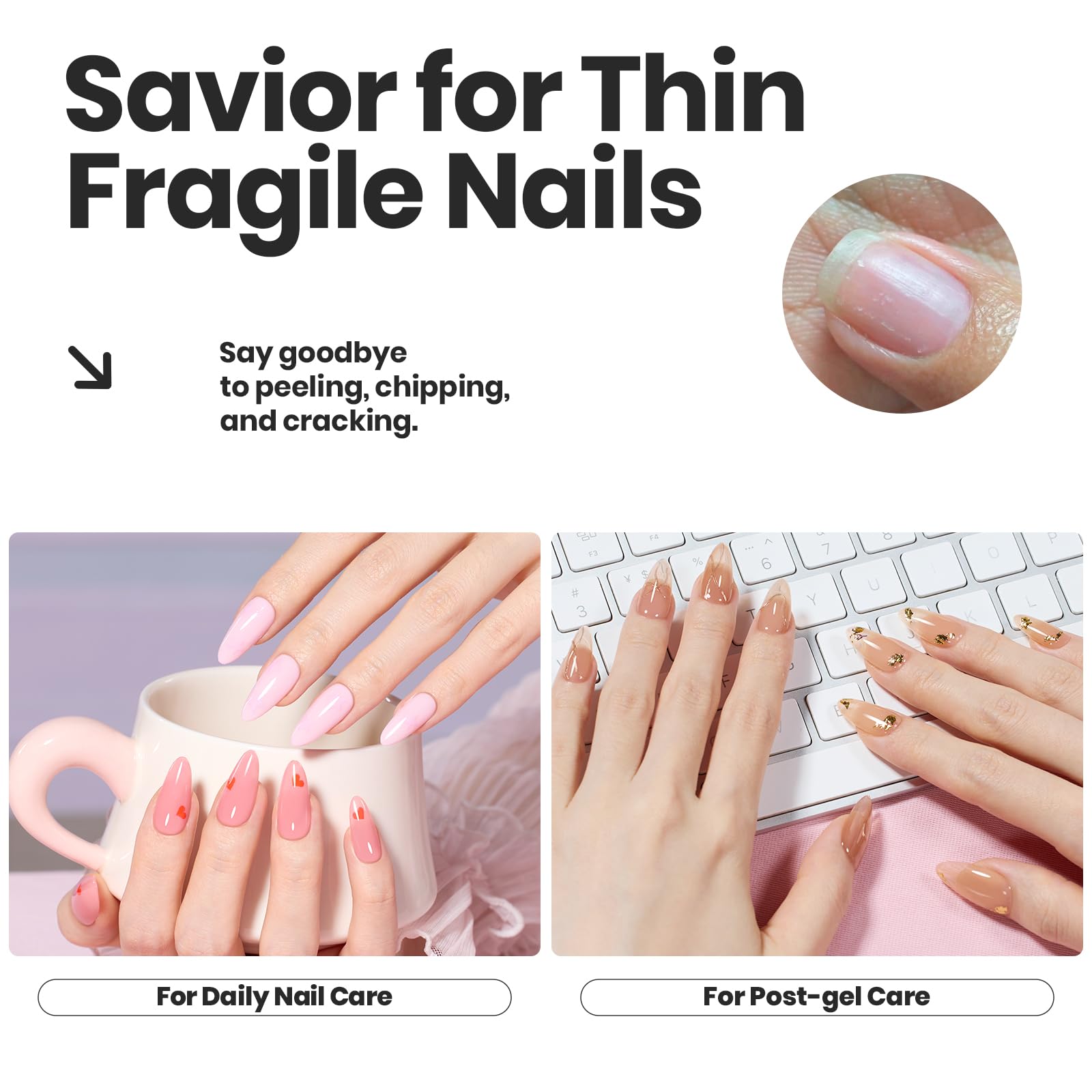 Beetles Jelly Nail Polish Set – 6 Quick-Dry Pink Nude Colors
