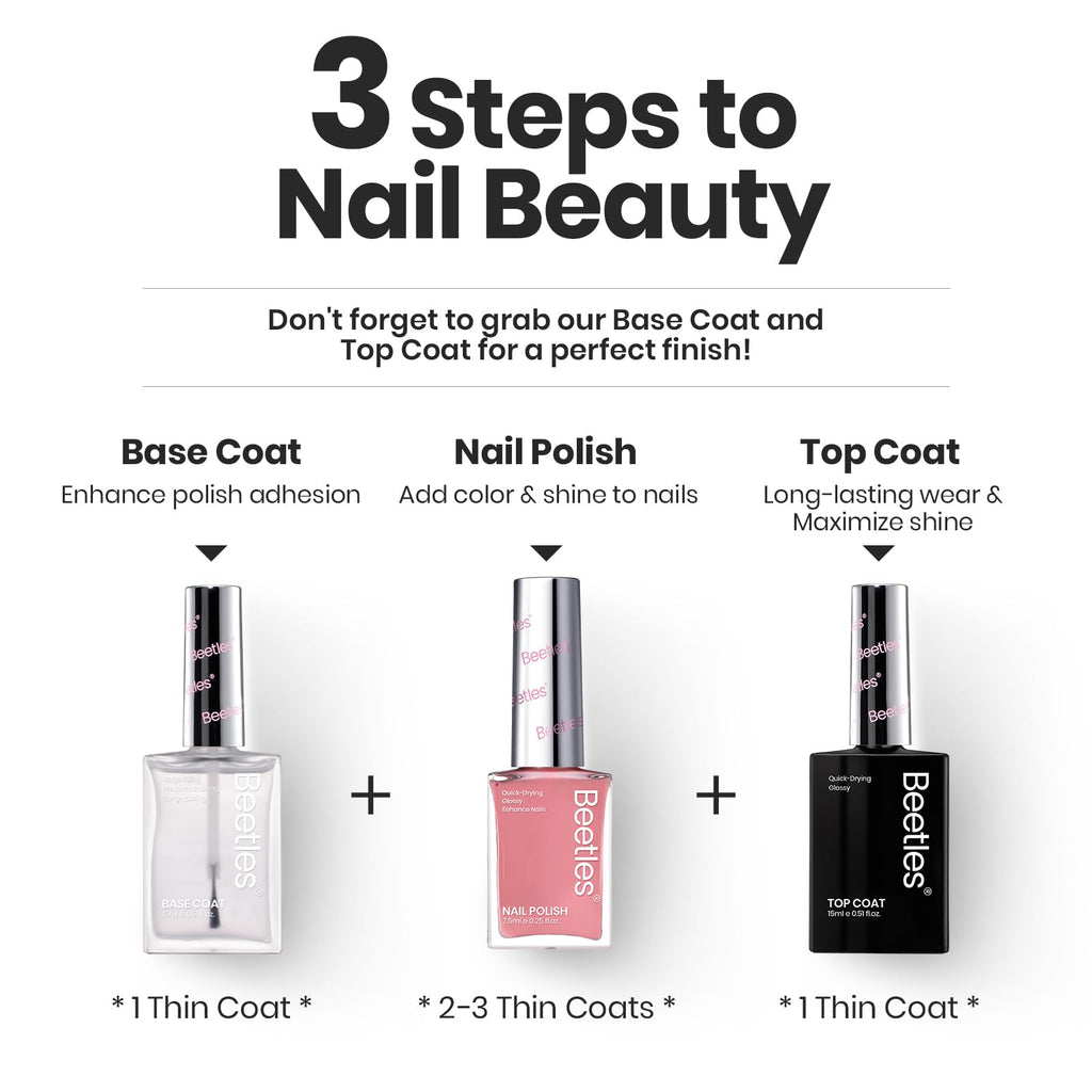 Beetles Jelly Nail Polish Set – 6 Quick-Dry Pink Nude Colors