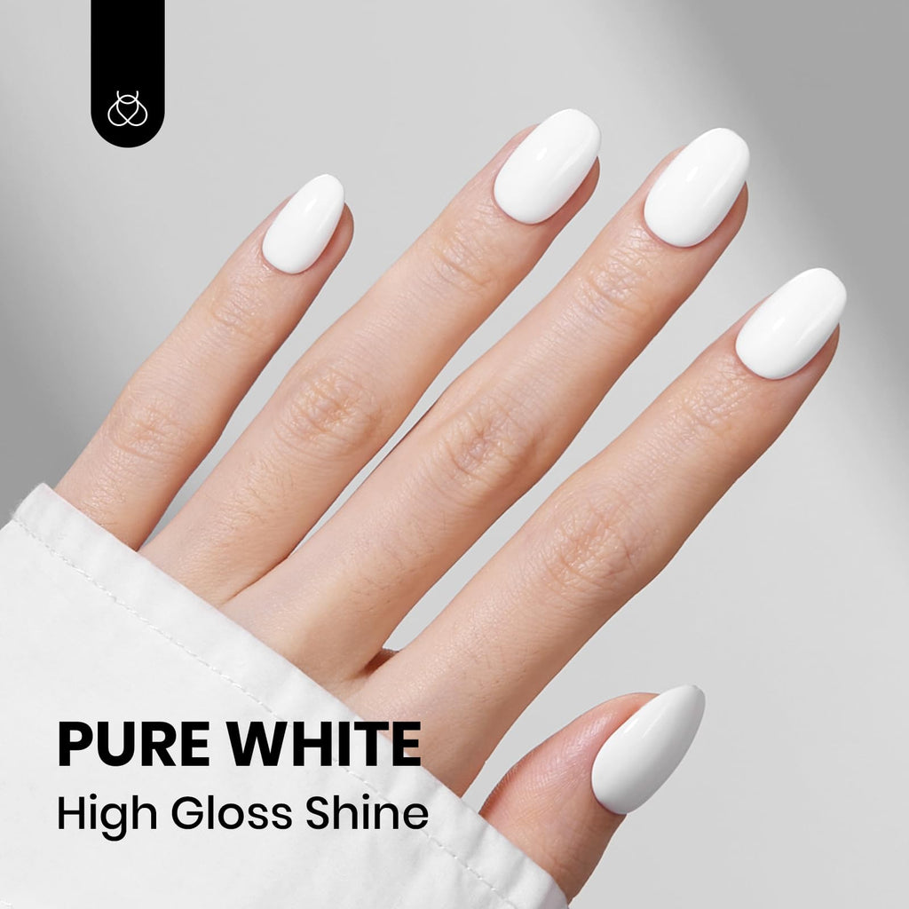 Beetles Black and White Gel Polish – HEMA-Free Monochrome Set, 2x15ml