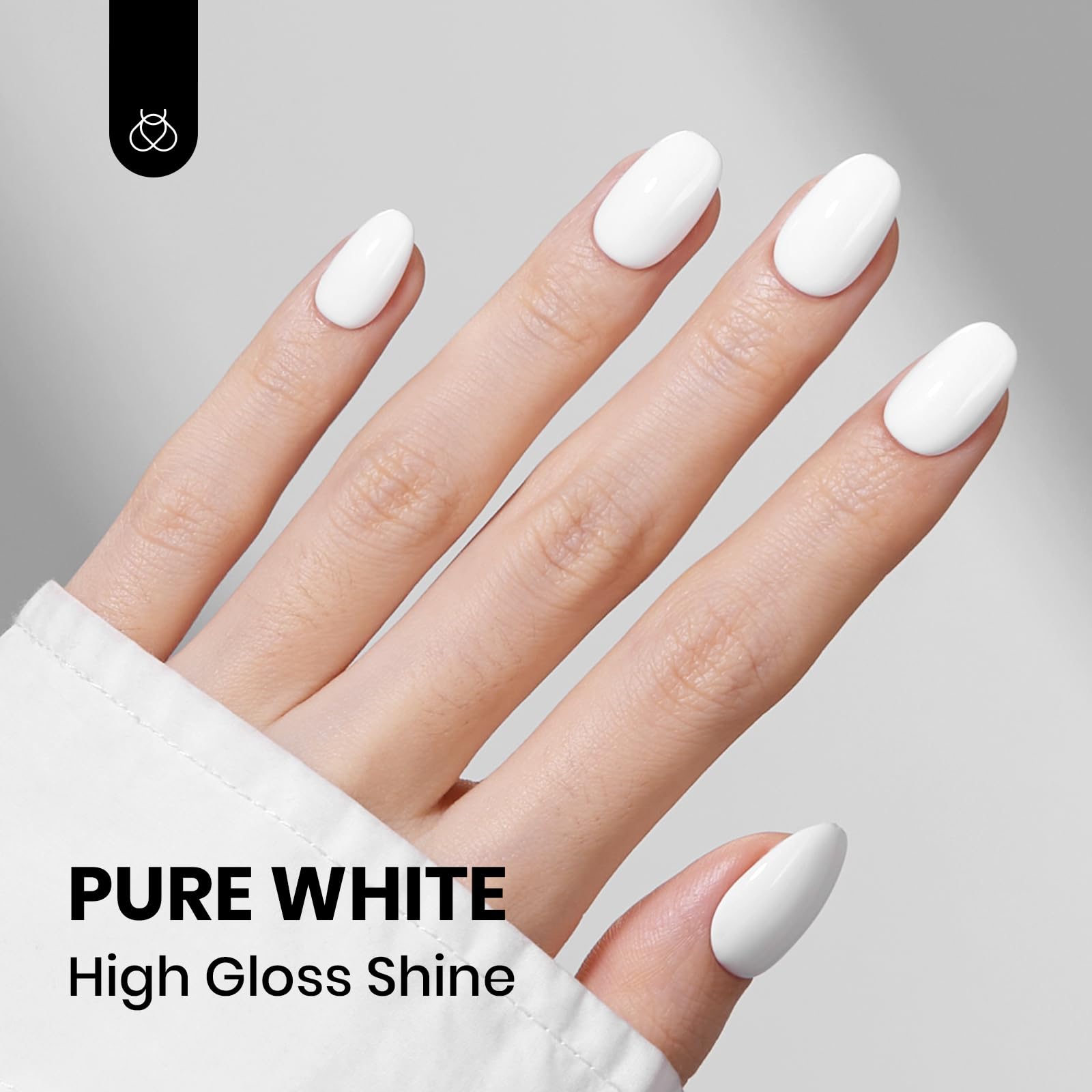 Beetles Black and White Gel Polish – HEMA-Free Monochrome Set, 2x15ml
