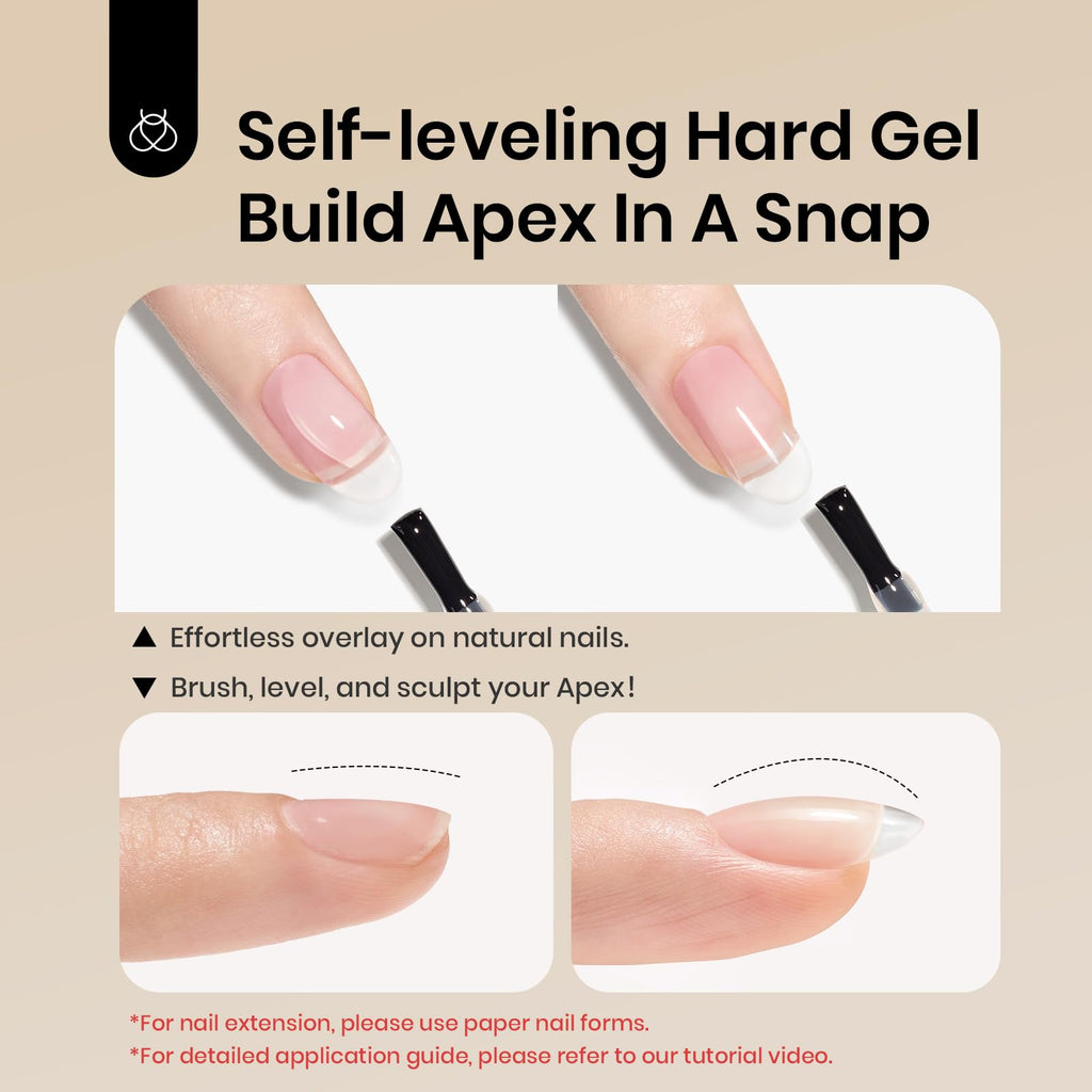 Beetles Builder Gel & Blooming Gel Set — 15ml Each for Marble Nail Art & Builder Extensions