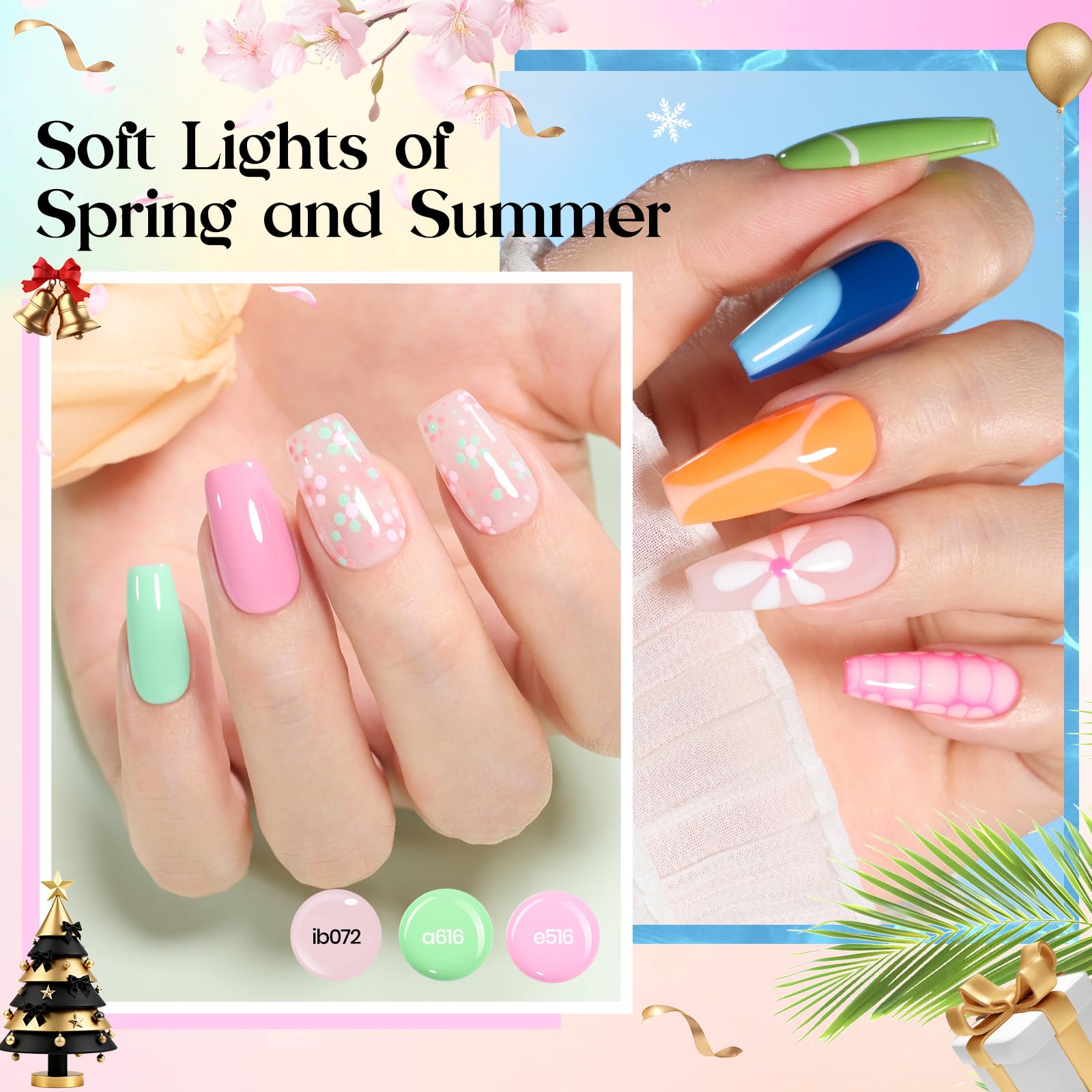 Beetles Gel Nail Polish Set – Seasons Variations (48 Colors) with Base & Top Coat | Home DIY UV/LED Kit