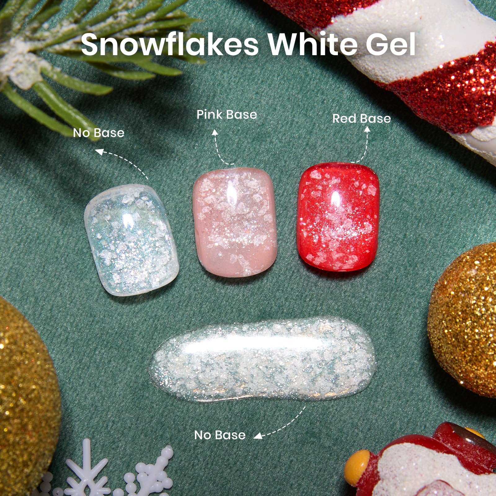 Beetles Merry Glow Holiday Gel Nail Set – 8 Shimmer Shades + Base & Top Coat Gift Box