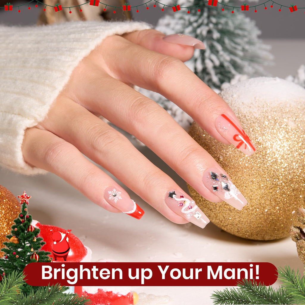 Beetles Merry Glow Holiday Gel Nail Set – 8 Shimmer Shades + Base & Top Coat Gift Box