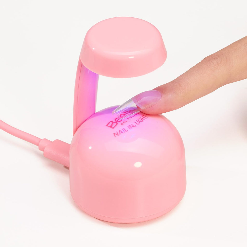 Beetles Mini UV Light for Gel Nails – Small Flash Cure Lamp with Smart Sensor | Pink