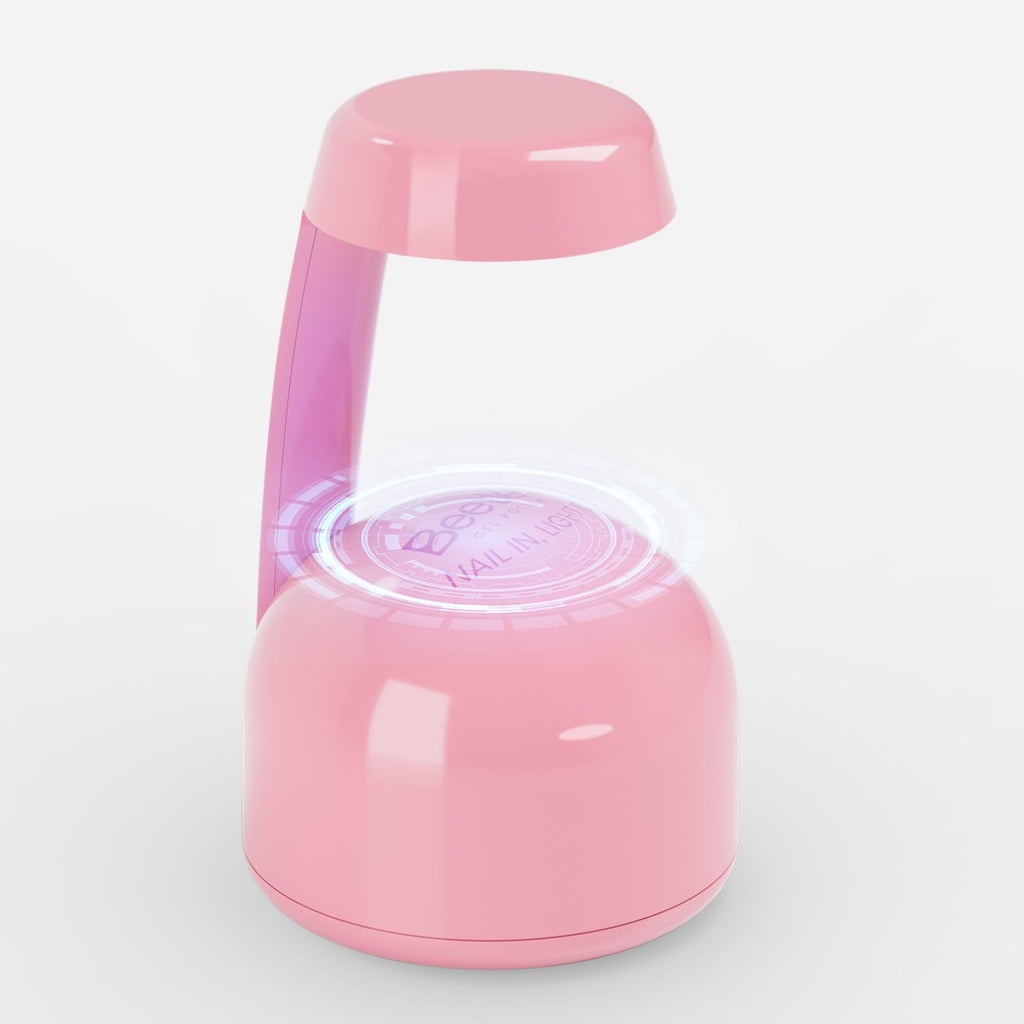 Beetles Mini UV Light for Gel Nails – Small Flash Cure Lamp with Smart Sensor | Pink