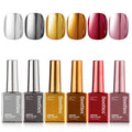 Beetles Mirror Nail Polish Set – Metallic Muse: 6 Colors, High-Gloss Chrome, Quick-Dry