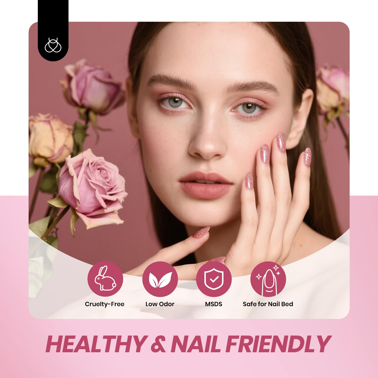 Beetles Jelly Gel Nail Polish Set: 6 Sheer Nude Pink Purple Colors for Gel Manicures
