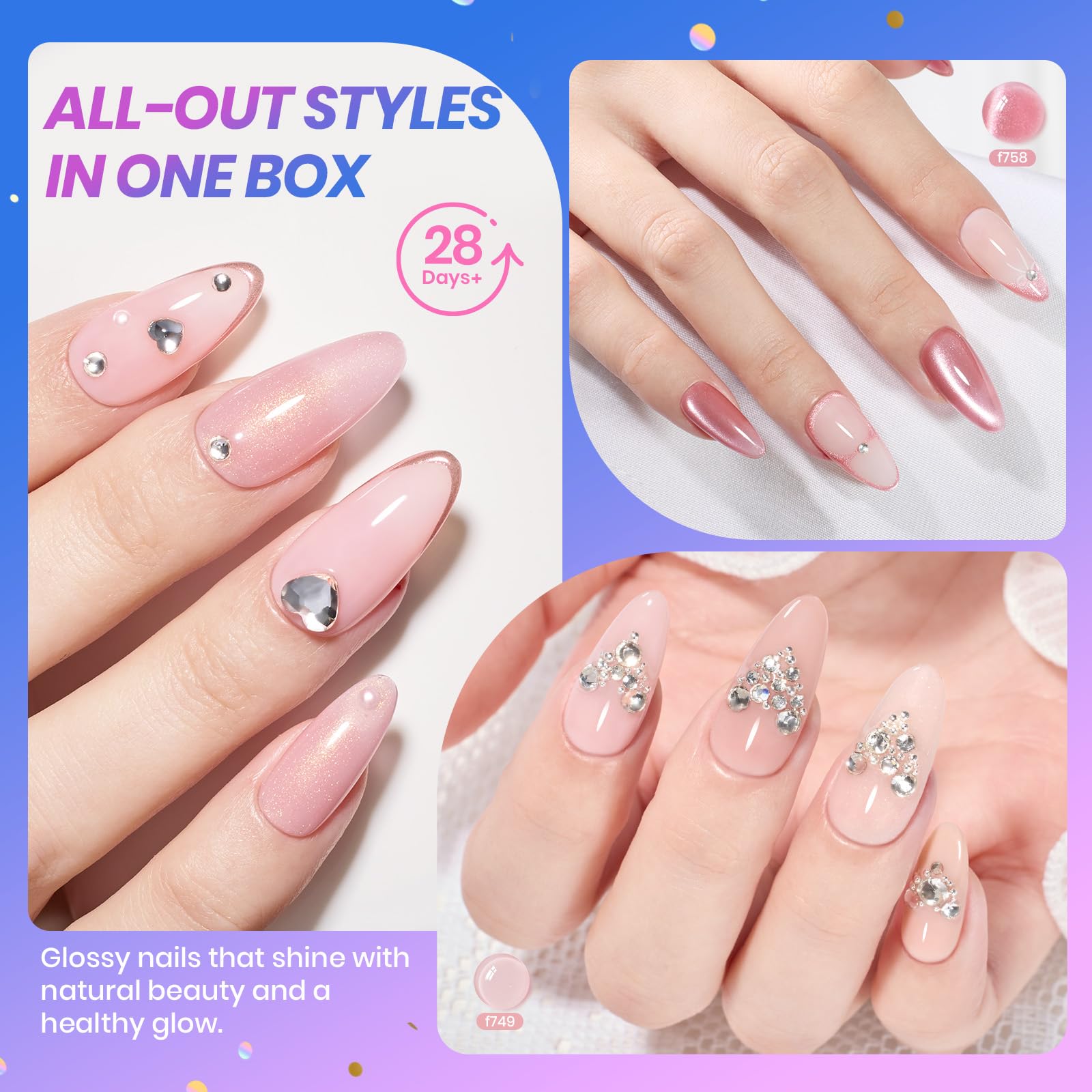 Beetles Jelly Gel Nail Polish Set – Nude Sands Collection (75 PCS) with Cat Eye & Jelly Polishes