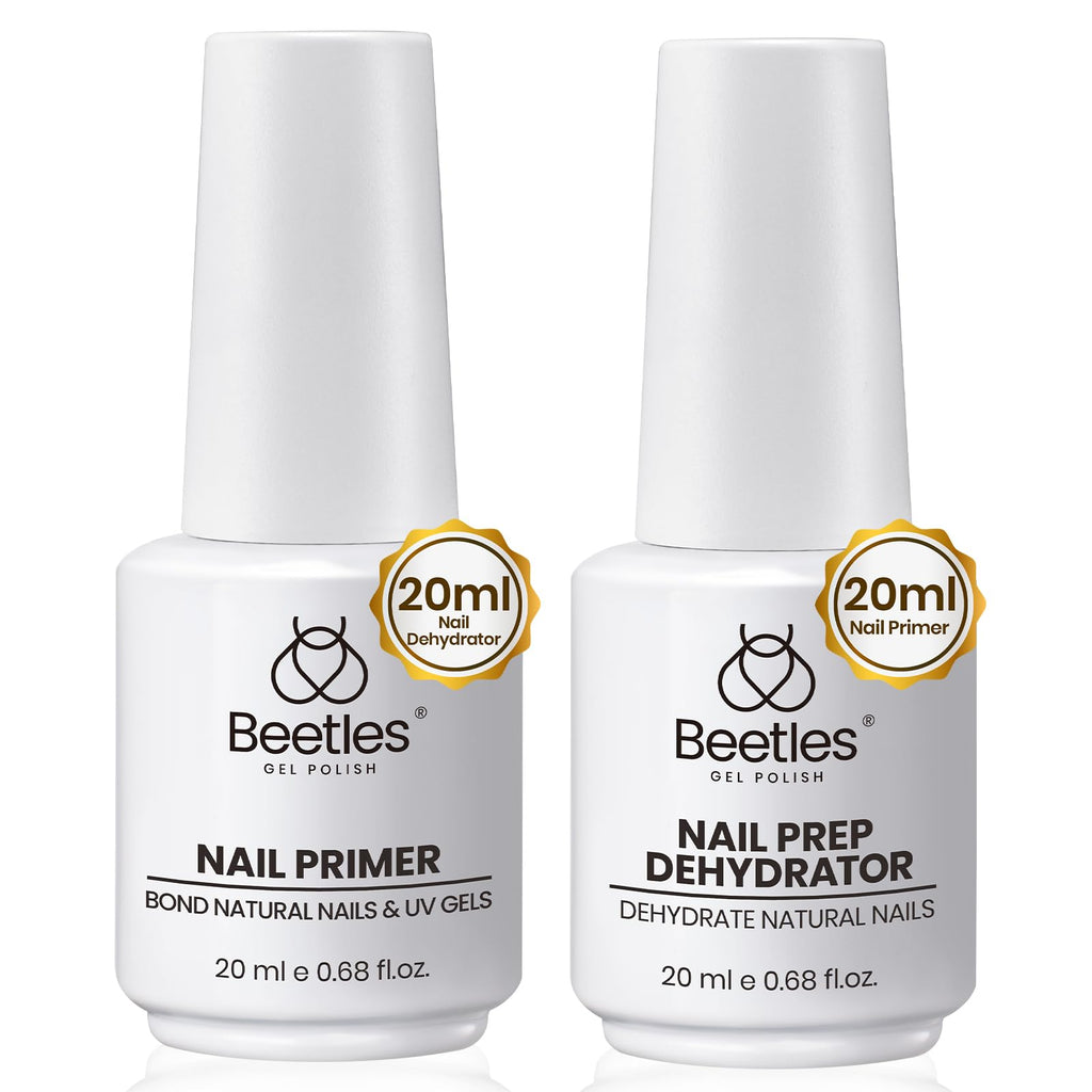 Beetles Nail Dehydrator & Primer 20ml – Large Capacity, HEMA-Free, Strong Adhesion for Gel Nails