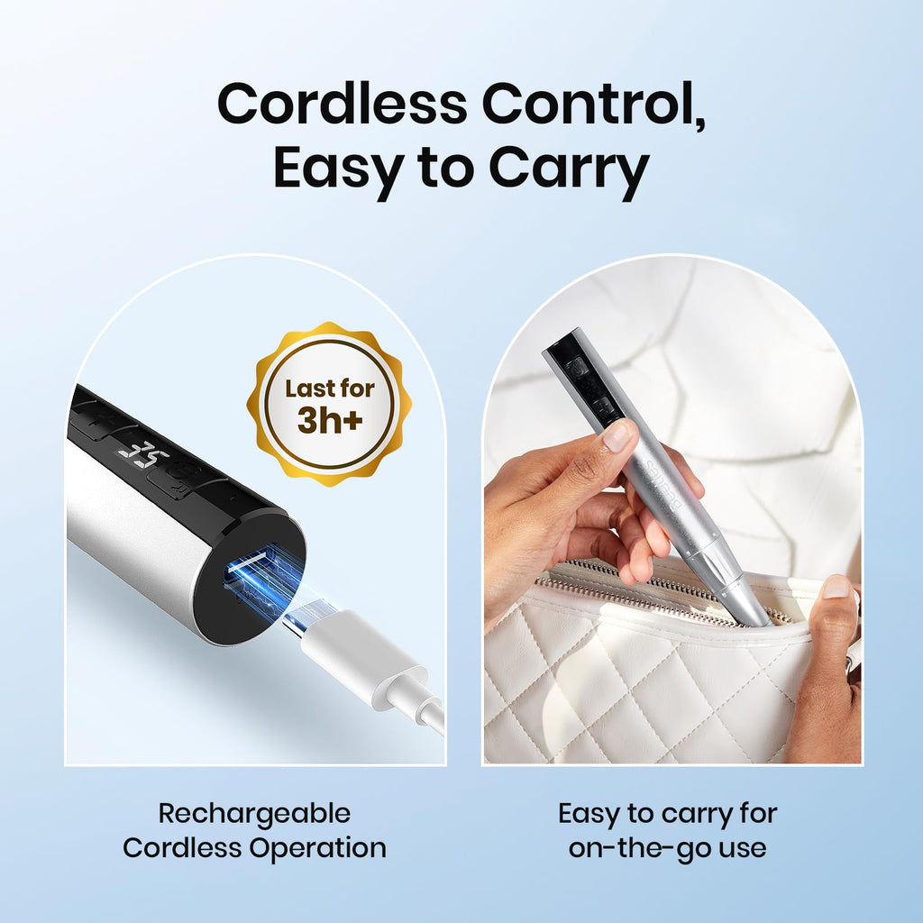 Beetles Electric Cordless Nail Drill – 35 Speeds, Portable Efile Kit for Acrylic, Gel, and Dip Nails