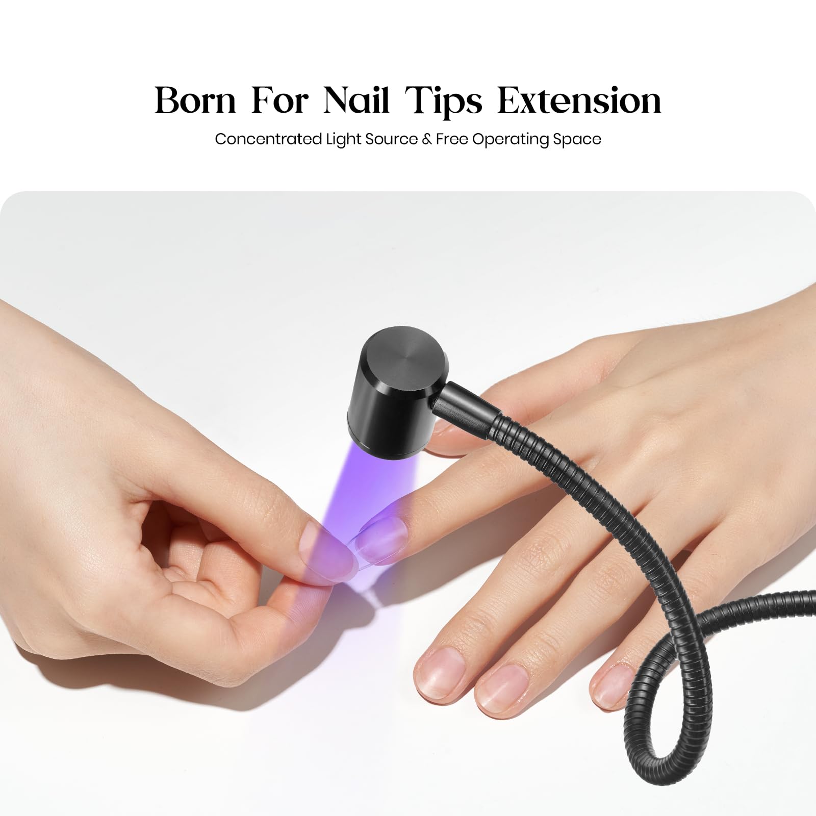 Beetles UV Nail Lamp – Mini LED Curing Light with Clamp for Gel Polish | Quick, Safe Dry for Home or Salon