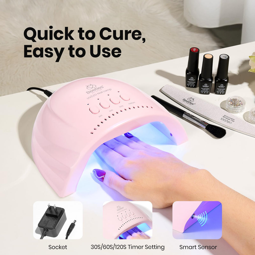 Beetles UV Nail Lamp | LED Nail Dryer with 3 Timers 30/60/120s | Smart Sensor