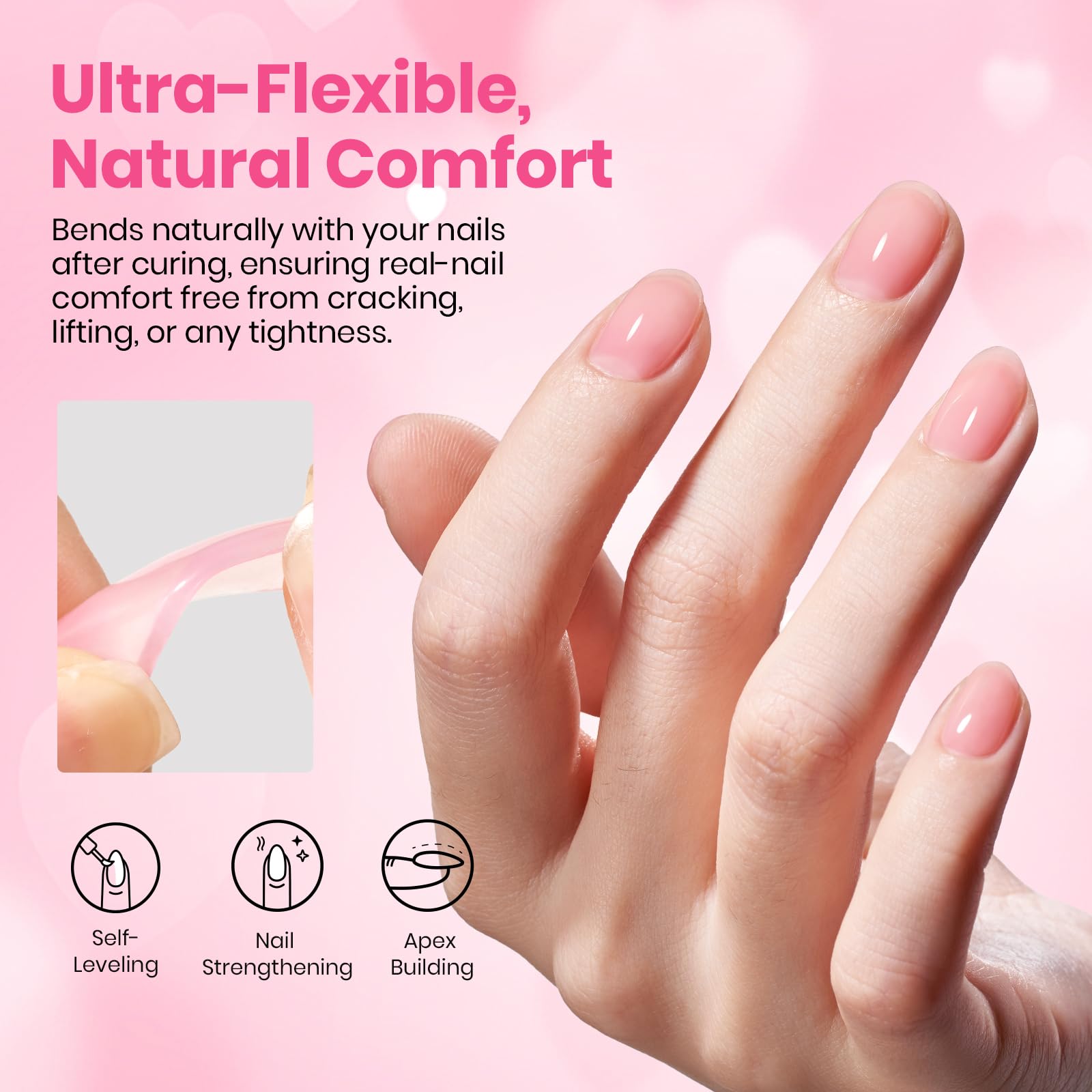 Beetles Rubber Base Gel Nail Polish + Top Coat – Valentine Limited Edition (5 Colors)