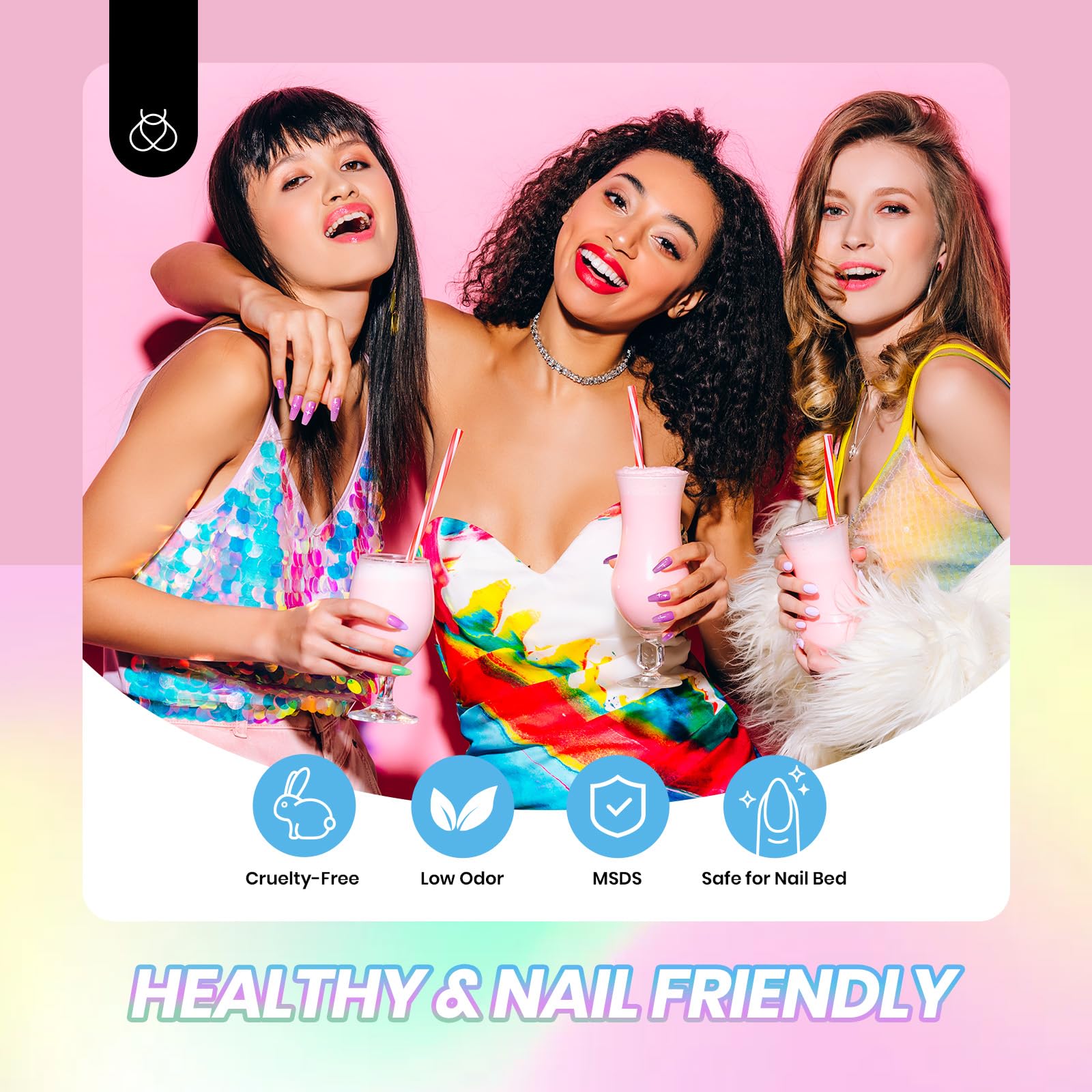 Beetles Neon Gel Nail Polish Set — 6 Jelly Neon Colors (7.5ml) UV Soak-Off