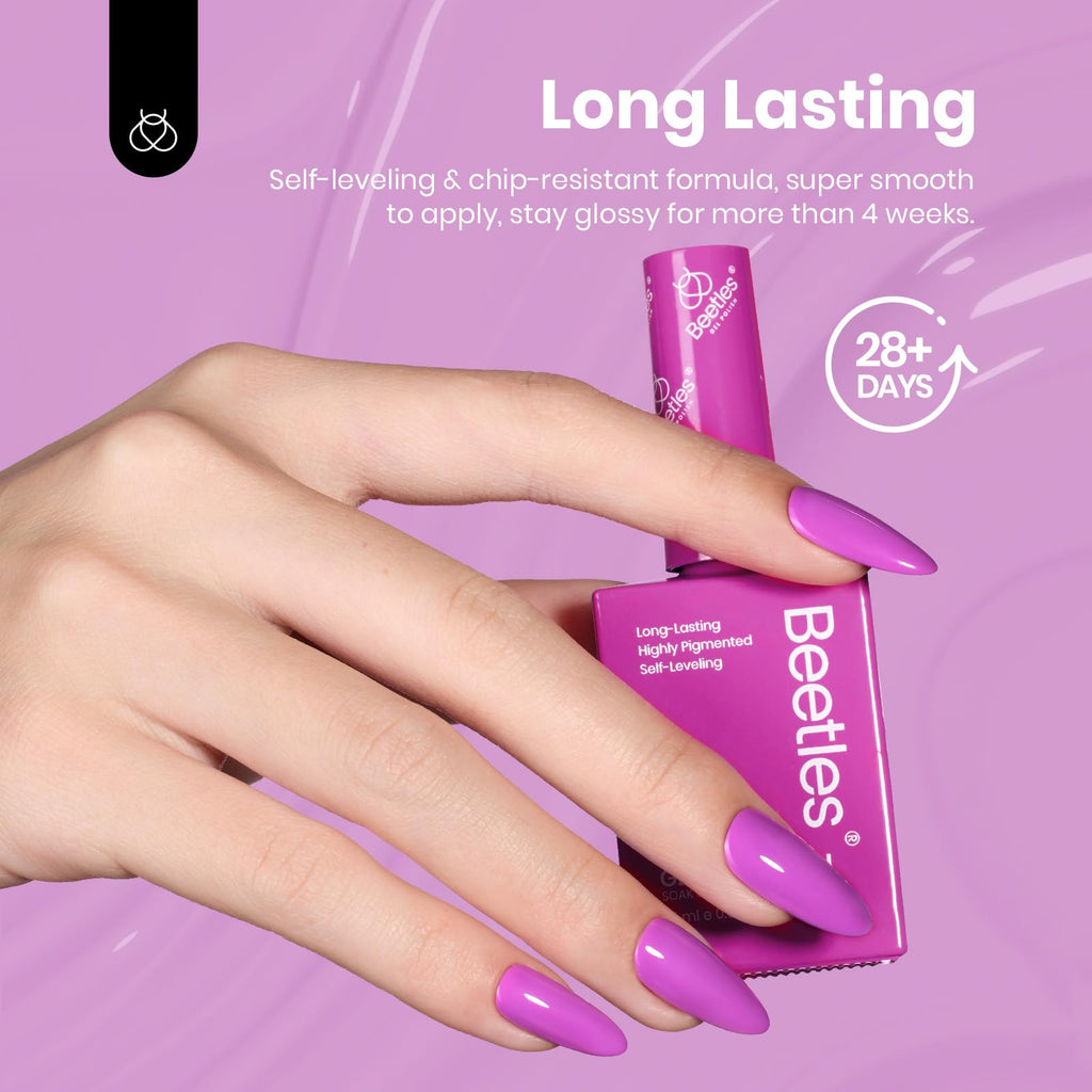 Beetles Spring Gel Nail Polish Set – 6 Neon Colors, Hema Free, 15ml | UV/LED Soak Off Gel Kit