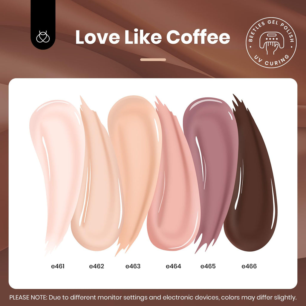 Beetles Neutral Gel Nail Polish Set – 6 Nude Shades for Home Manicures