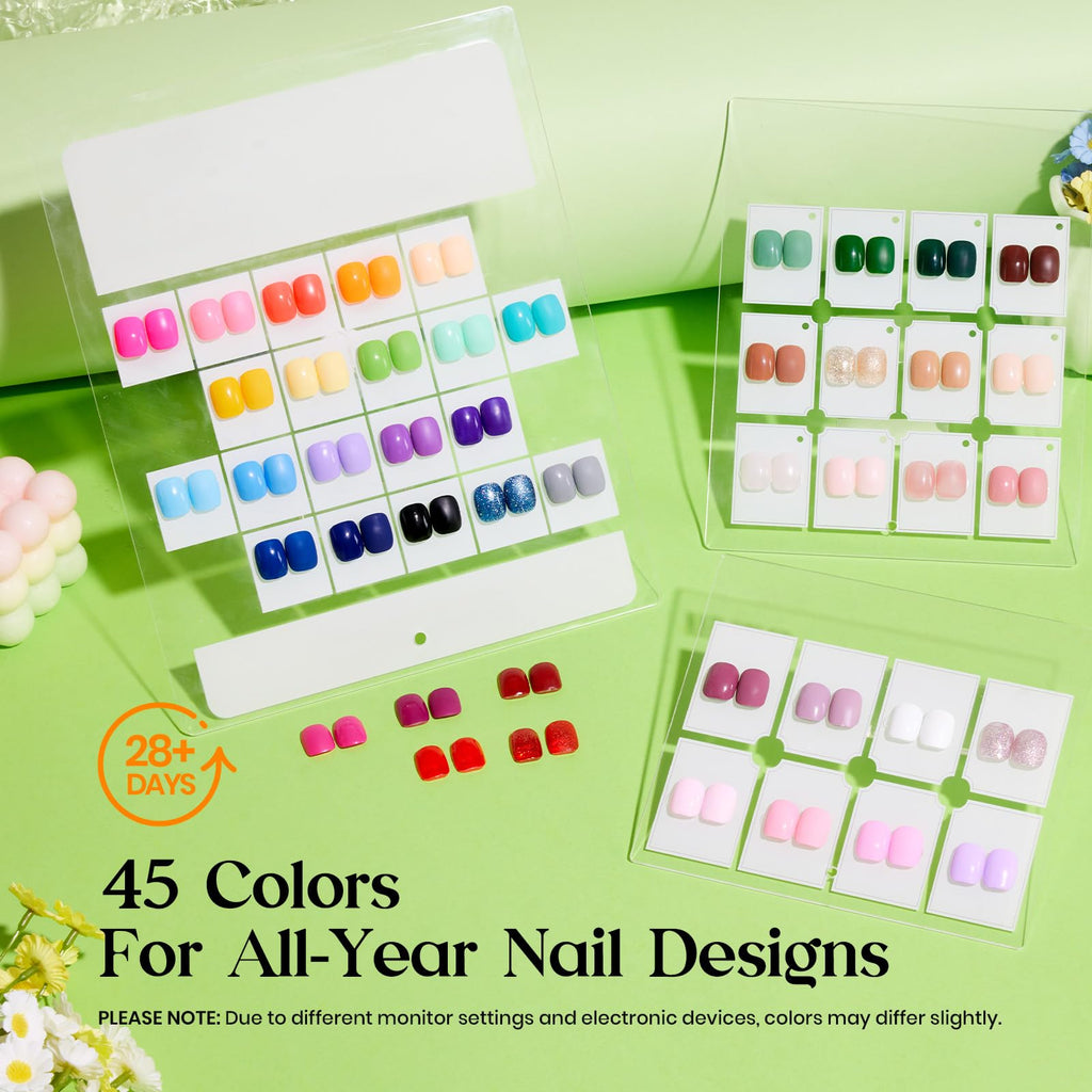 Beetles Gel Nail Polish Kit with UV Light, 45 Colors, 75-Pcs, Emotional Journey Set