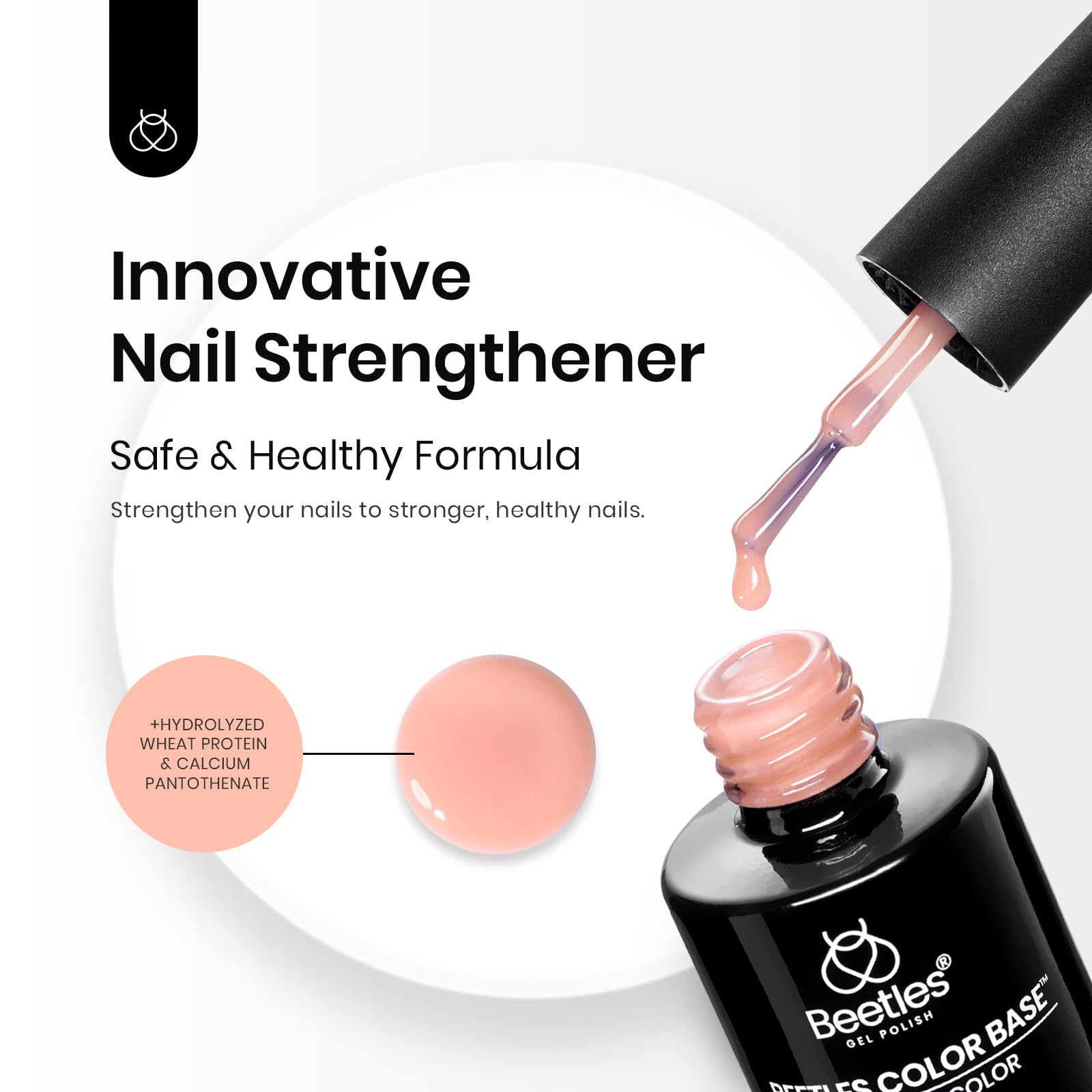 Beetles Nude Color Base Gel Nail Polish – 5-in-1 Rubber Base, 15ml, UV/LED Cure